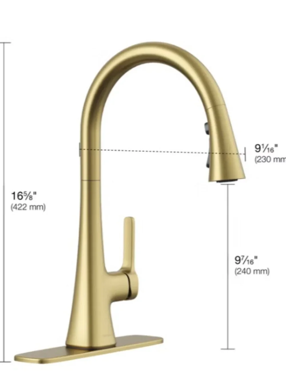 Kohler Guild Kitchen Faucet Vibrant Brushed Moderne Brass Finish